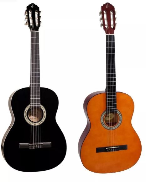 S14 Steel Acoustic Study Guitar Start Model 2 Colors Black or Brown - Giannini