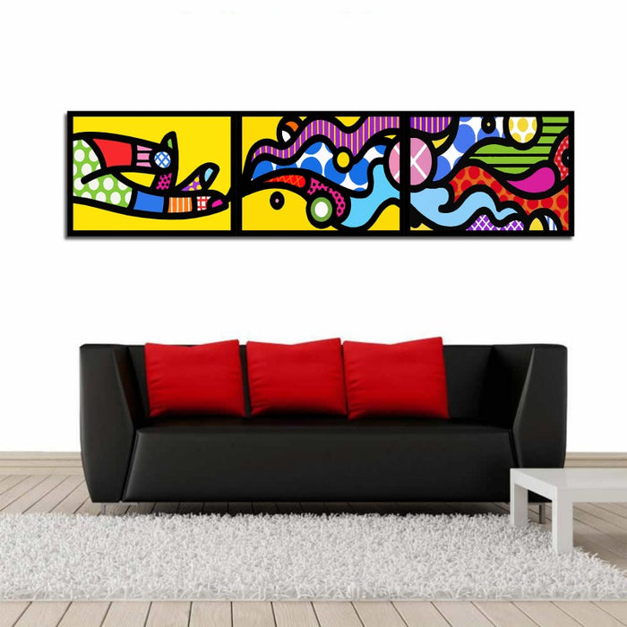 Romero Britto Touch of Color - Framed Print