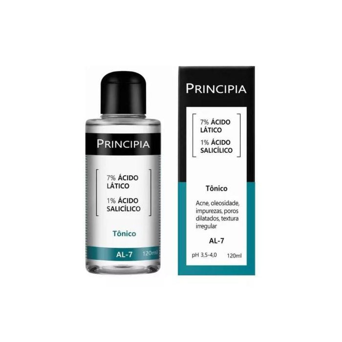 Principia Lactic Acid 7% Salicylic Acid 1% Tonic Facial Skin Care Beauty 4.05 fl oz (120ml)