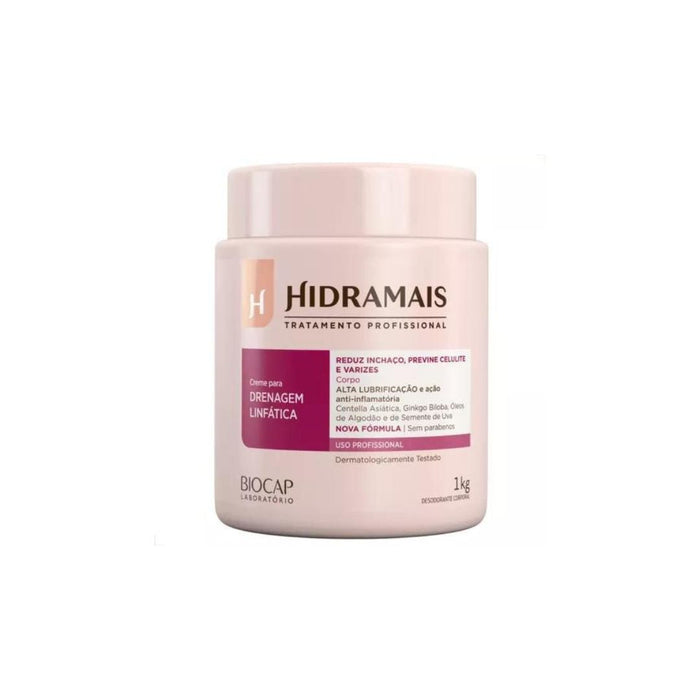 Hidramais Lymphatic Drainage Massage Anti Cellulite Body Cream Skin Care 2.2lbs (1kg)
