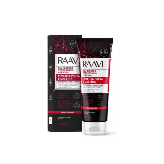 Raavi 200g Black Pepper Caffeine Thermogenic Body Gel for Reducing Inches