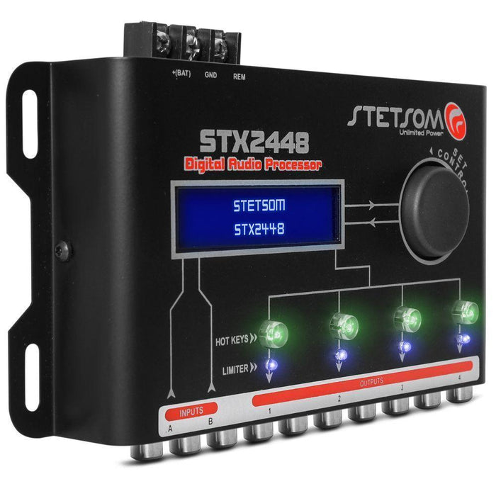Digital Audio Processor Stetsom STX2448 2 Channels 4 Stereo Outputs equalizer 10Hz to 22500Hz